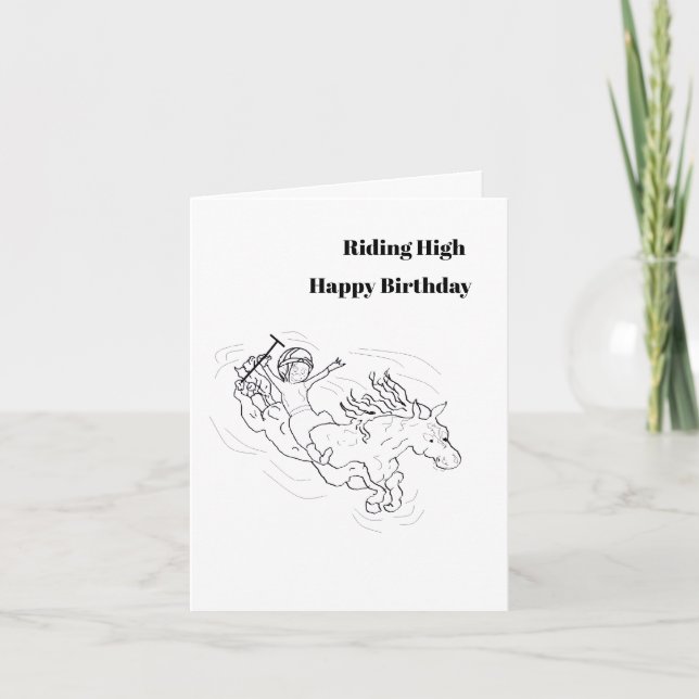 Carte Birthday G Card : Riding High . (Devant)