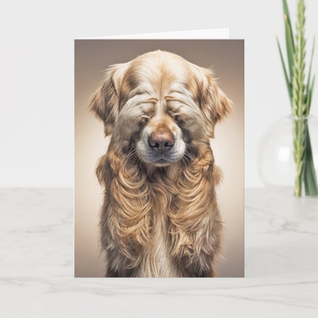 Carte Birthday Golden Retriever Getting Old Humor (Devant)