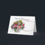 Carte Birthday, Granddaughter, Flower Basket<br><div class="desc">This lovely basket of flowers makes a perfect and colorful way to wish someone special a happy birthday.</div>