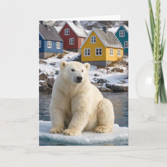 Carte Birthday Greenland Polar Bear On an Ice Floe (Devant)