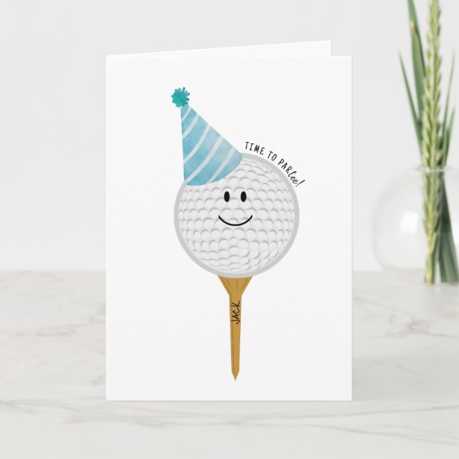 Carte Birthday Greeting Card for Golf Lover (Devant)