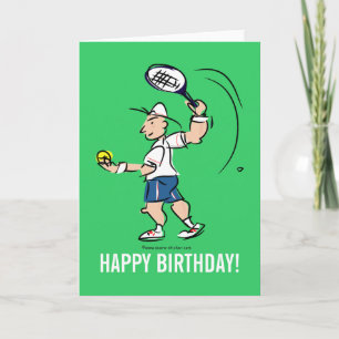 Carte Birthday greeting card for tennis player
