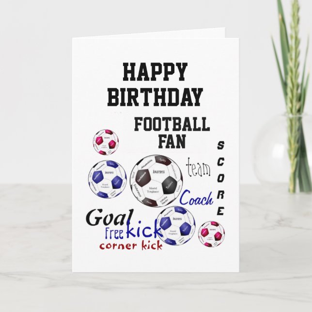 Carte Birthday Greeting for Football Fan Fun (Devant)