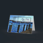 CARTE BIRTHDAY - HUSBAND - MARINA AND SEAGULLS/ SHIPS<br><div class="desc">IDEAL CARD FOR THE HUSBAND FROM THE WIFE</div>