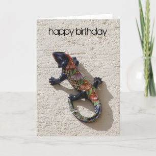 Carte birthday lizard