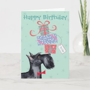 Carte Birthday présente Scottish Terrier