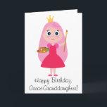 Carte Birthday Princess Artist Great-Granddaughter<br><div class="desc">This card is for a princess/artist great-granddaughter on her birthday. Matching items,  such as child's apron and sticker,  are available at penguincornerstore under the appropriate categories.</div>