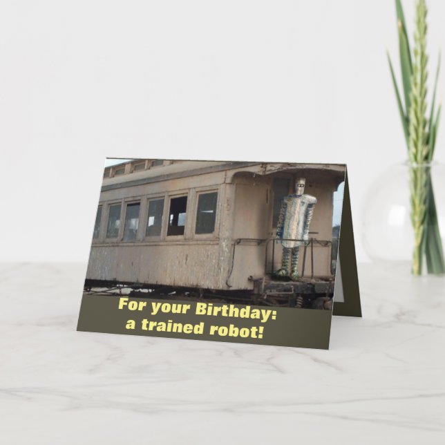 Carte BIRTHDAY ROBOT PUN de Jetpackcorps (Devant)
