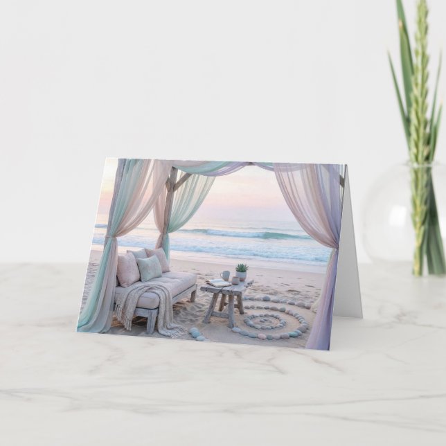 Carte Birthday Seaside Gazebo With Couch (Devant)