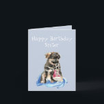 Carte Birthday Sister Runner Puppy Running Shoe Dog<br><div class="desc">Birthday Sister Runner Puppy Running Shoe Dog Pet animal</div>