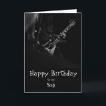 Carte Birthday Son<br><div class="desc">Fils de salutation anniversaire pour musicien avec Fun You Rock</div>