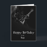 Carte Birthday Son<br><div class="desc">Fils de salutation anniversaire pour musicien avec Fun You Rock</div>