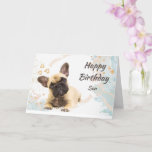 Carte  Birthday Son Cute French Bulldog<br><div class="desc">Custom Birthday Son Cute French Bulldog Dog Pet Animal</div>