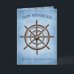 Carte Birthday, Son, Ship's Wheel, casque<br><div class="desc">Voir la même image et/ou similaire sur d'autres cartes de voeux,  tasses,  T-Shirts</div>