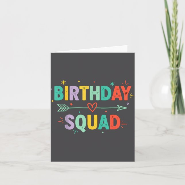 Carte Birthday Squad Funny Party Celebration Friends Fam (Devant)