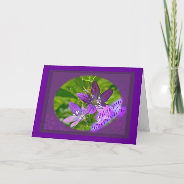Carte Birthday Venus Looking Glass Wildflower Floral (Devant)