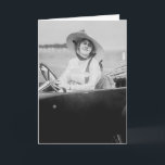 CARTE BIRTHDAY VINTAGE GIRL IN CAR ADVENTURE BIG CARD<br><div class="desc">VINTAGE GIRL EN CAR BIG BIRTHDAY.</div>