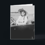 CARTE BIRTHDAY VINTAGE GIRL IN CAR ADVENTURE BIG CARD<br><div class="desc">VINTAGE GIRL EN CAR BIG BIRTHDAY.</div>