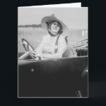 CARTE BIRTHDAY VINTAGE GIRL IN CAR ADVENTURE BIG CARD<br><div class="desc">VINTAGE GIRL EN CAR BIG BIRTHDAY.</div>