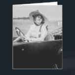 CARTE BIRTHDAY VINTAGE GIRL IN CAR ADVENTURE BIG CARD<br><div class="desc">VINTAGE GIRL EN CAR BIG BIRTHDAY.</div>