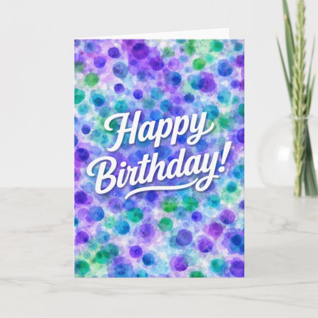 Carte Birthday Watercolor (Devant)