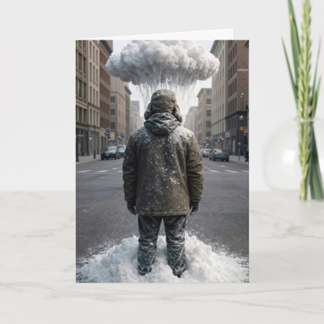 Carte Birthday Winter Humor Snow Cloud (Devant)
