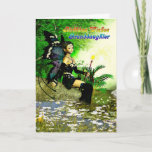 Carte Birthday wishes for a Granddaughter from a fairy<br><div class="desc">A beautiful fairy sits by an enchanted pond ready to grant your birthday wishes. Customize this card to add your own sentiments.</div>