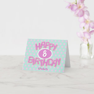 Carte biscuits coupés rose girly heureux anniversaire