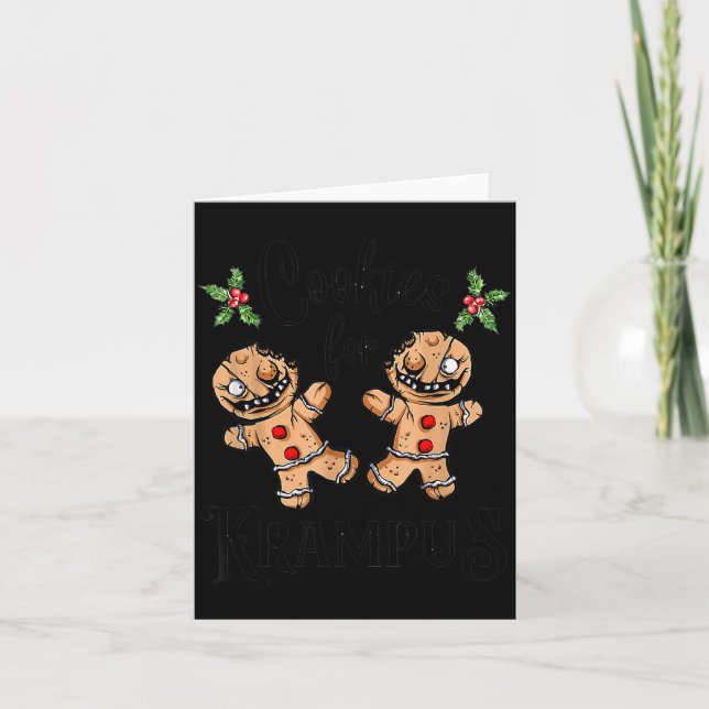 Carte Biscuits d'épices effrayants pour Krampus Noël got (Devant)