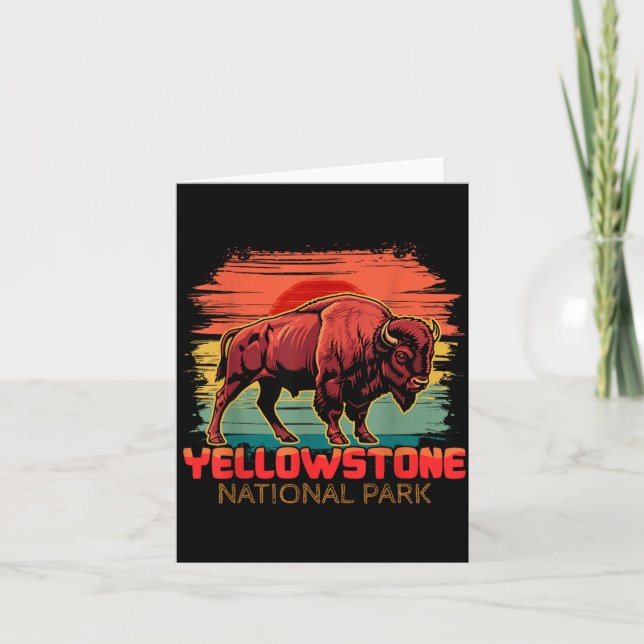 Carte Bison Buffle du Parc National de Yellowstone Couch (Devant)