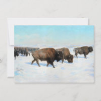Bison dans la neige (par Rosa Bonheur)