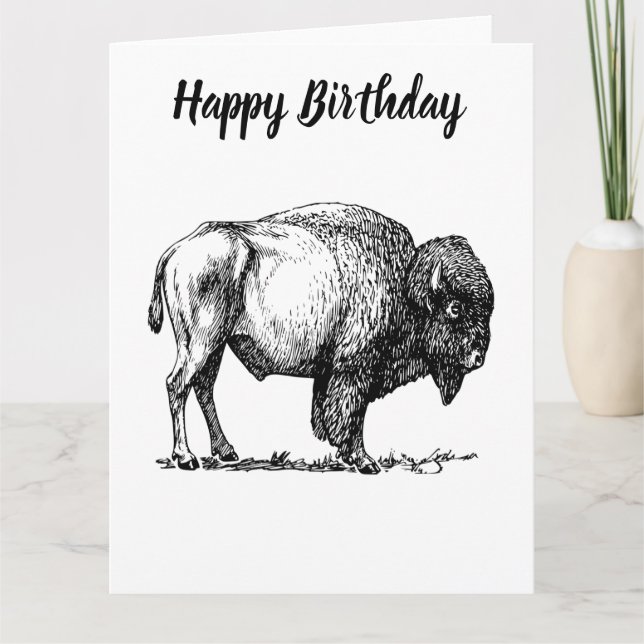 Carte Bison de Buffalo américain (Devant)