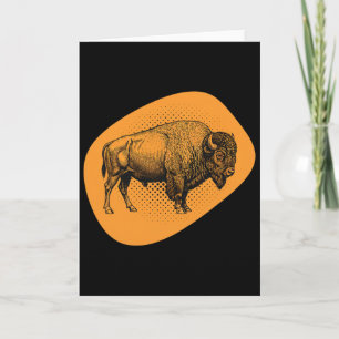 Carte Bison rebelle de la basse-cour de poulet 