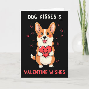 Carte Bisous de chien et vœux de la Saint-Valentin Amour
