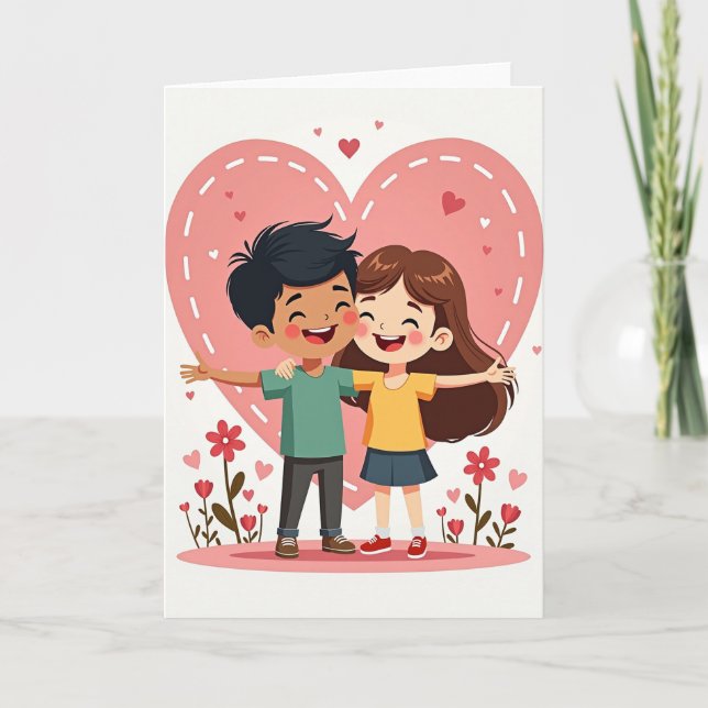 Carte Bisous Enfants (Devant)