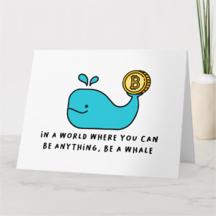 Carte Bitcoin Baleine drôle Crypto Investisseur Dessin d