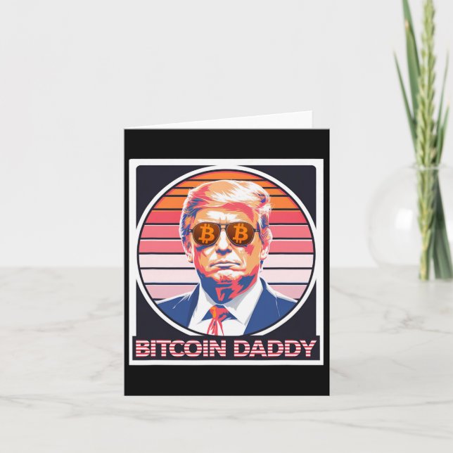 Carte Bitcoin mignon papa Trump Crypto King Internet Mon (Devant)