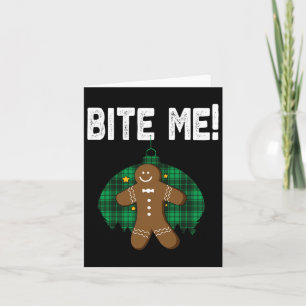 Carte Bite Me Chemise Funky Noël Gingerbread Homme Coût
