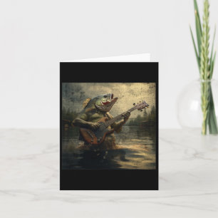 Carte Bizarre B Poisson Jouer B Guitare Drôle Mème Maudi
