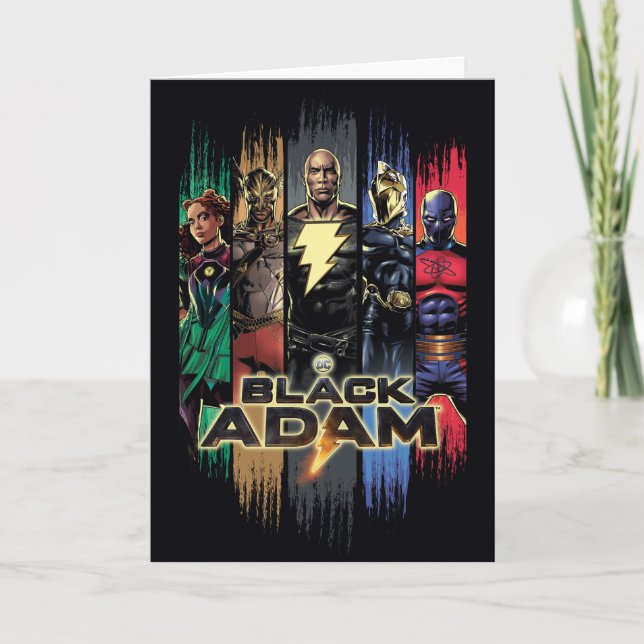 Carte Black Adam Characters In Stripes Graphic (Devant)