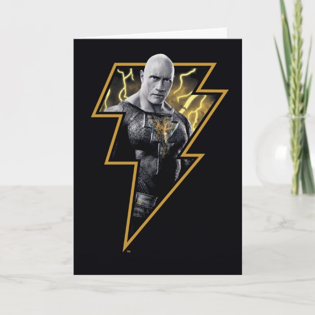 Carte Black Adam Grey et Gold Lightning Graphic (Devant)