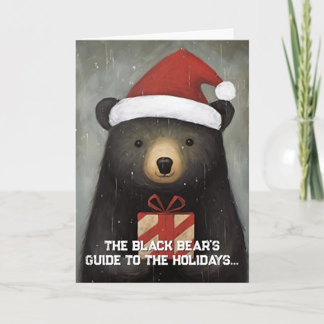 Carte Black Bear's Guide to the Holidays Christmas Card (Devant)
