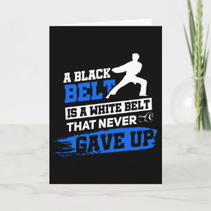 Carte Black Belt dit Karate Taekwondo Arts martiaux