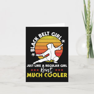 Carte Black Belt Girl - Karate Taekwondo Martial Mixte A