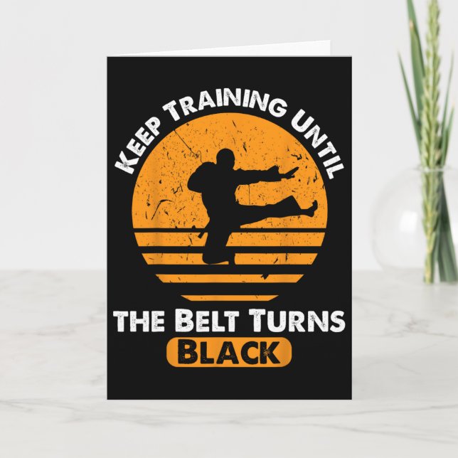 Carte Black Belt Martial Art Training Karate Tae Kwon Do (Devant)