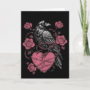 Carte Black Bird F-caw-f drôle de Saint-Valentin