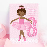 Carte Black Birthday Ballerina Birthday<br><div class="desc">The age,  name and inner card message can be personalized to make the little dancer in your life feel even more special. Check out more of my personalized gifts and cards.</div>