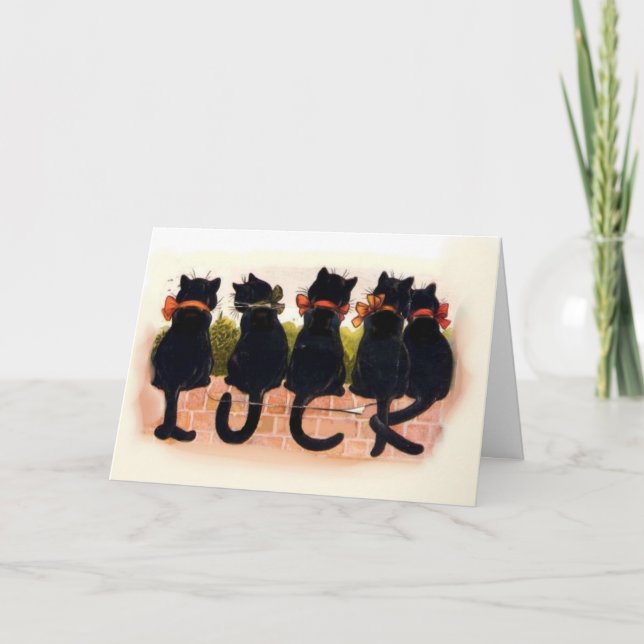 Carte black cats - good luck (Devant)