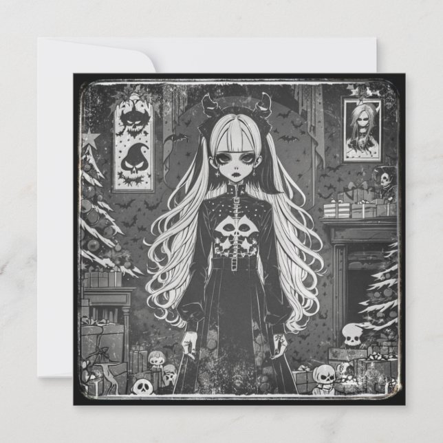 Carte Black Christmas (navideña gris). (Devant)