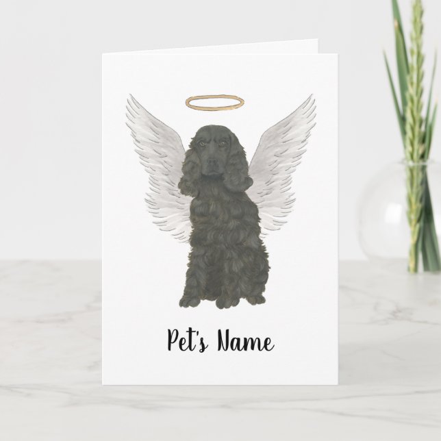 Carte Black Cocker Spaniel Dog Sympathy Memorial (Devant)